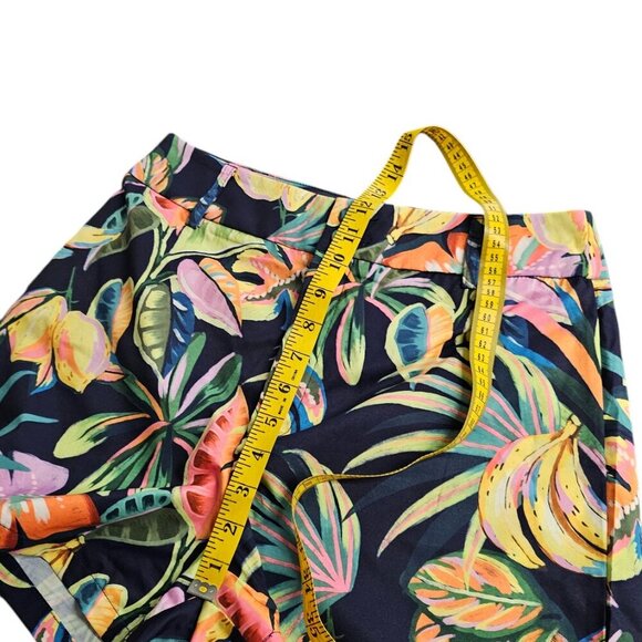 SHEIN Womens Tropical Print High Rise Shorts, Size Medium - Picture 5 of 8